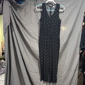 Old Navy Black and White Polka Dot Jumpsuit